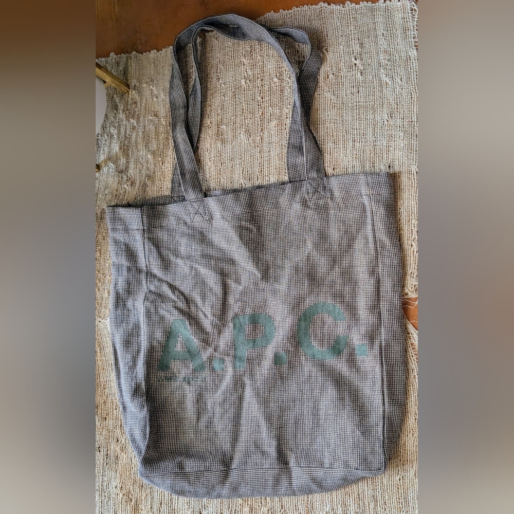 A.P.C. Gingham Tote Bag
